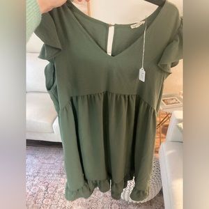 Pink Blush Green Babydoll Dress Maternity